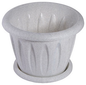 Горшок д/цв. "Фелиция"  3,6л. d225мм. (мрамор) с подд. С104М Мар.