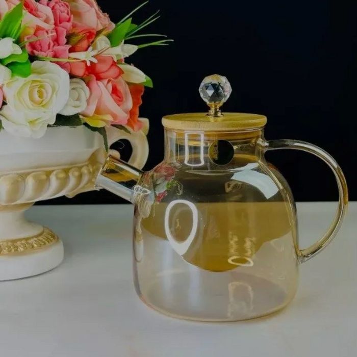 Чайник заварочный 589-037 1,5л. стекло (подар. уп.)
