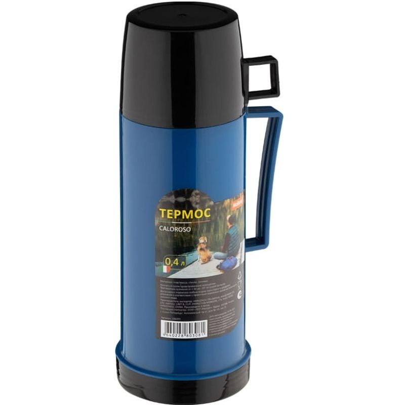 Термос стекл. CALOROSO 0,4л. 106033 (пл.корп. ) Mallony  (Скр)