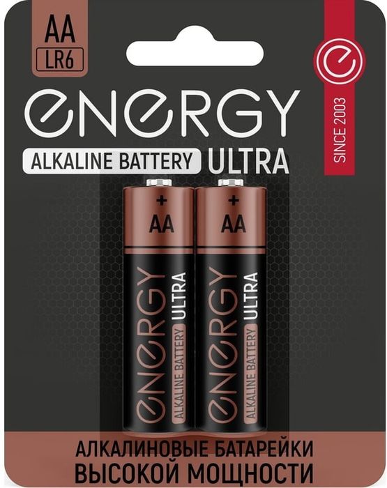 Батарейка алкалиновая Energy Ultra LR6/2В 104403 СКР.