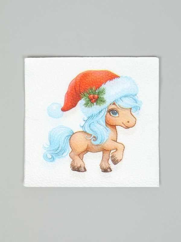 Салфетки бумажные 1сл. Design 44366 (24*24см.) 40шт. НГ "Символ года" РБ