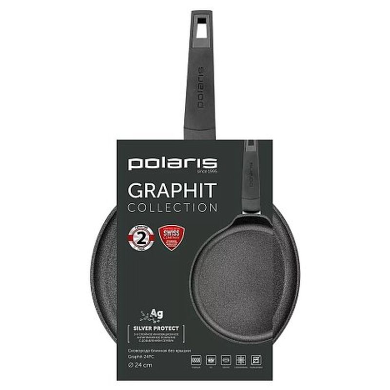 Блинница Graphit-24PC d24см. 025587 (ков.ал. а/пр. покр.) POLARIS