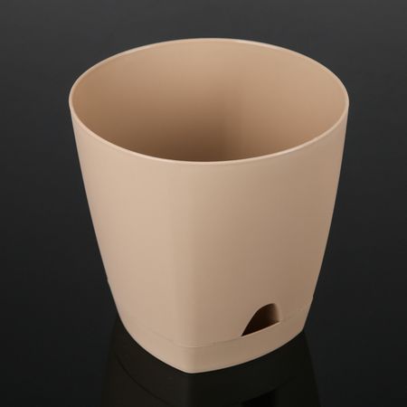 Горшок д/цв. "Amsterdam" 4,0л. d200мм. ПЦ6201МШОК прикорн.полив (Молочный шоколад)